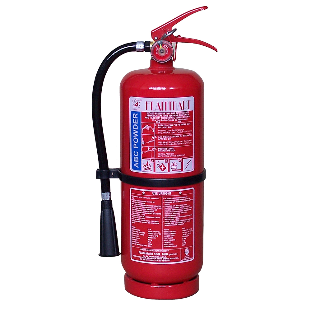 4kg ABC Dry Powder Fire Extinguisher, Flammart Marketing Sdn Bhd